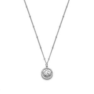 With Love Darling, Sterling Silver Earth Necklace, NWT